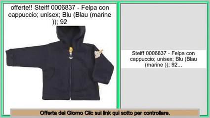 Offerta del Giorno Steiff 0006837 - Felpa con cappuccio; unisex; Blu (Blau (marine )); 92