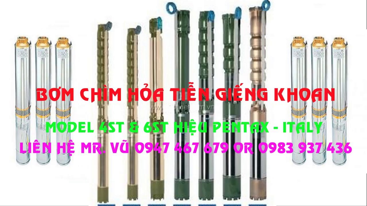 Bơm nước 4(6) inh “inch” italia  (20Hp): 6ST 70-9, bơm giếng khoan “20Hp”(15kw)