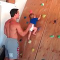 BABY Climbs Rock Wall - Very Funny Video
