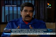 Maduro resalta alianza estratégica entre China y Venezuela