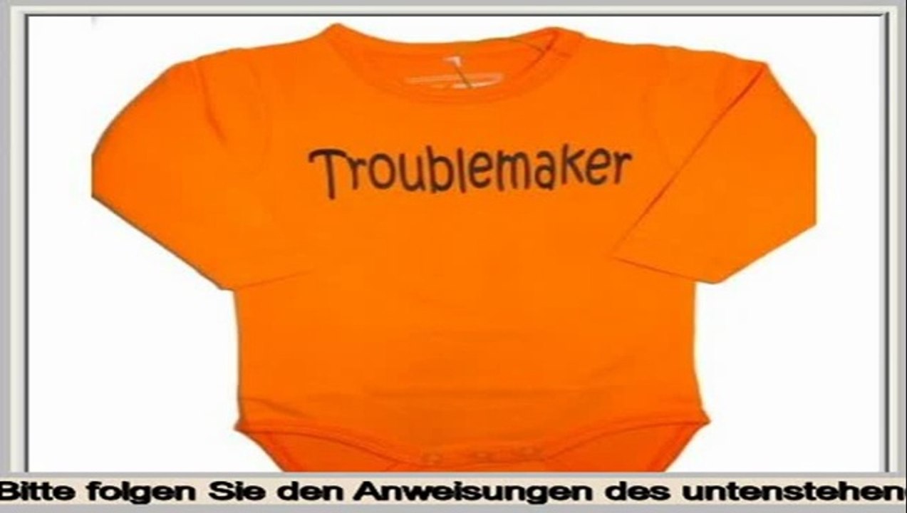 Online Shopping "name it, Langarmbody 'Troublemaker'," orange"""