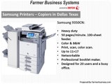 Buy Samsung Printers and Copiers in Dallas, Texas from Farmer Business Systems