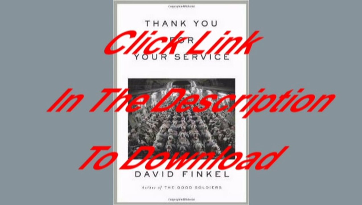 Thank You for Your Service [Free PDF]