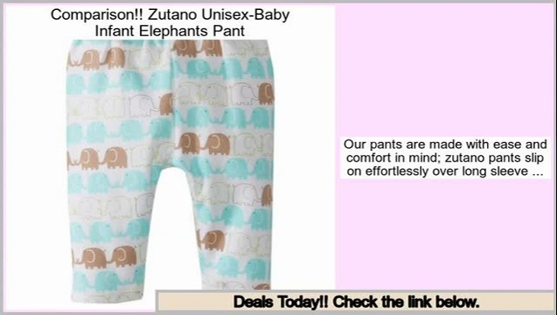 Best Price Zutano Unisex Baby Infant Elephants Pant Video