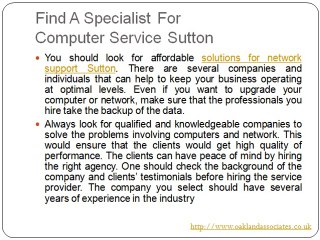 Find A Specialist For Computer Service Sutton