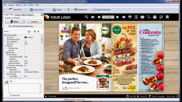 How to use Page Flip Software to create page flipping brochure