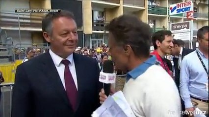 Tour de France - Thierry Braillard interviewé par Gérard Holtz
