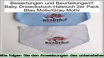 Preisvergleich Baby Dreieckstuch Halstuch 2er Pack Blau Motiv/Grau Motiv