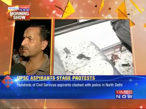 UPSC aspirants stage protests