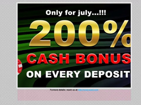 Ace3 announces a cash bonus on players every deposits