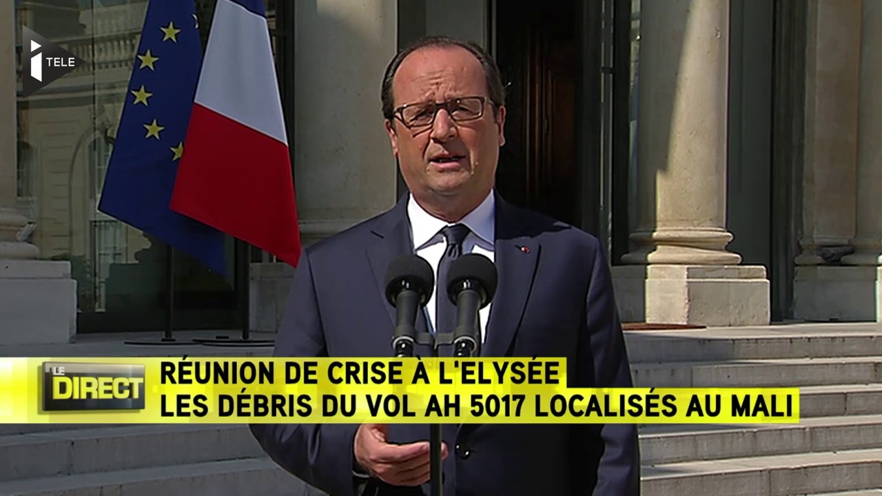 F. Hollande / vol AH5017 : "il n'y a hélas aucun survivant"