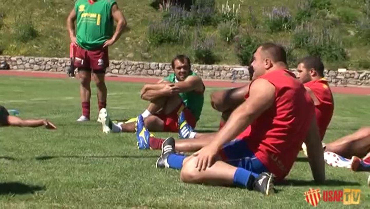 Les joueurs de l'USAP en Stage à Font-Romeu