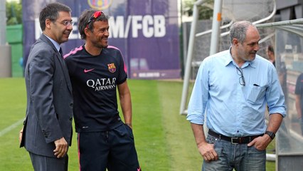 Bartomeu visita el entrenamiento del primer equipo