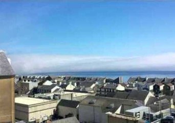 Fog Surrounds Town on Isle of Man