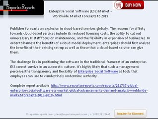 Global Enterprise Social Software (ESS) Industry - Worldwide Forecast to 2019