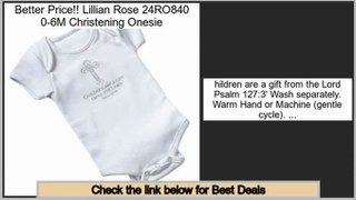 Discount Lillian Rose 24RO840 0-6M Christening Onesie