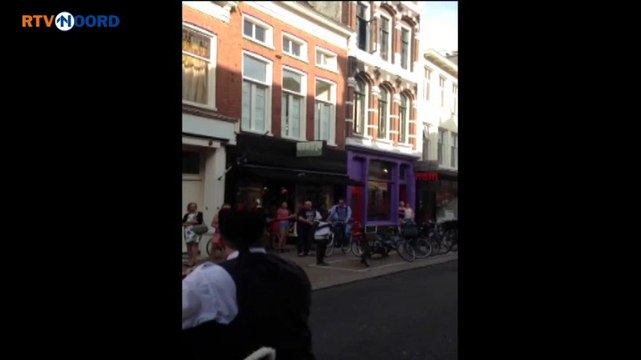 Beelden begin ongeregeldheden voor FC Groningen - Aberdeen FC - RTV Noord