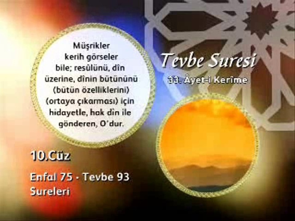 10. cüz 2. bölüm Kur'an-ı Kerim Hatim ve Meal okyay dernegi