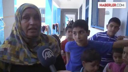 Okula sığınan Gazzelilerin korkulu bekleyişi -