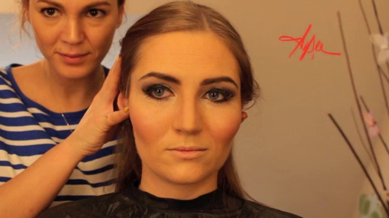 Gold brown glamour look