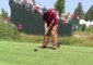 Charles Barkley Tees Off One-Handed in Celebrity Golf Game