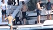 Leonardo DiCaprio and his model girlfriend Toni Garrn on board a yacht in St Tropez