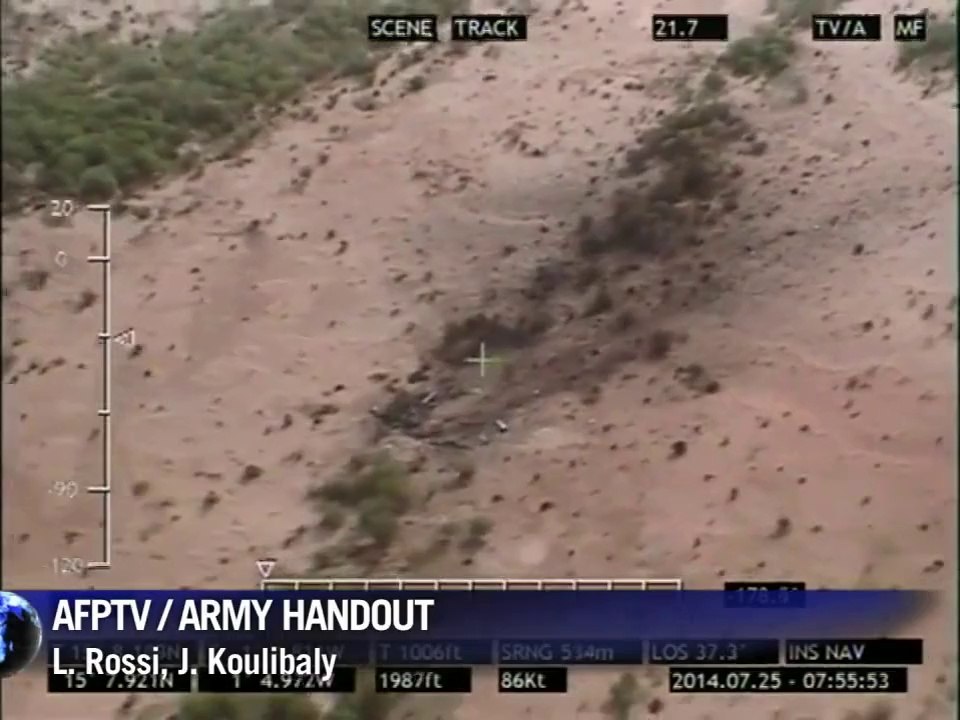 Divulgadas imagens dos restos do avião da Air Algerie