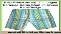 Sparen Preis NAME IT - Jungen Bermuda Cargo-Short im blauen Karo-Design