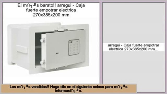 ventas de liquidaci�n arregui - Caja fuerte empotrar electrica 270x385x200 mm