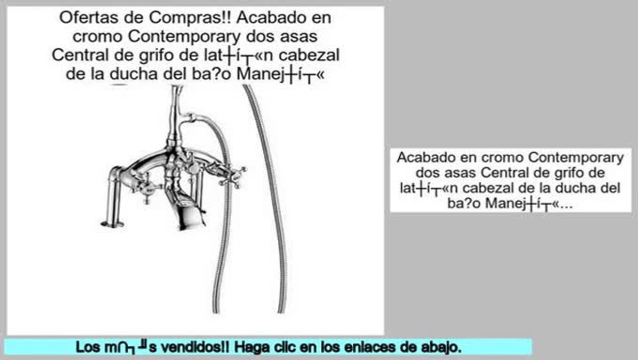 ventas de liquidaci�n Acabado en cromo Contemporary dos asas Central de grifo de latš®n cabezal de la ducha del ba?o Manejš®