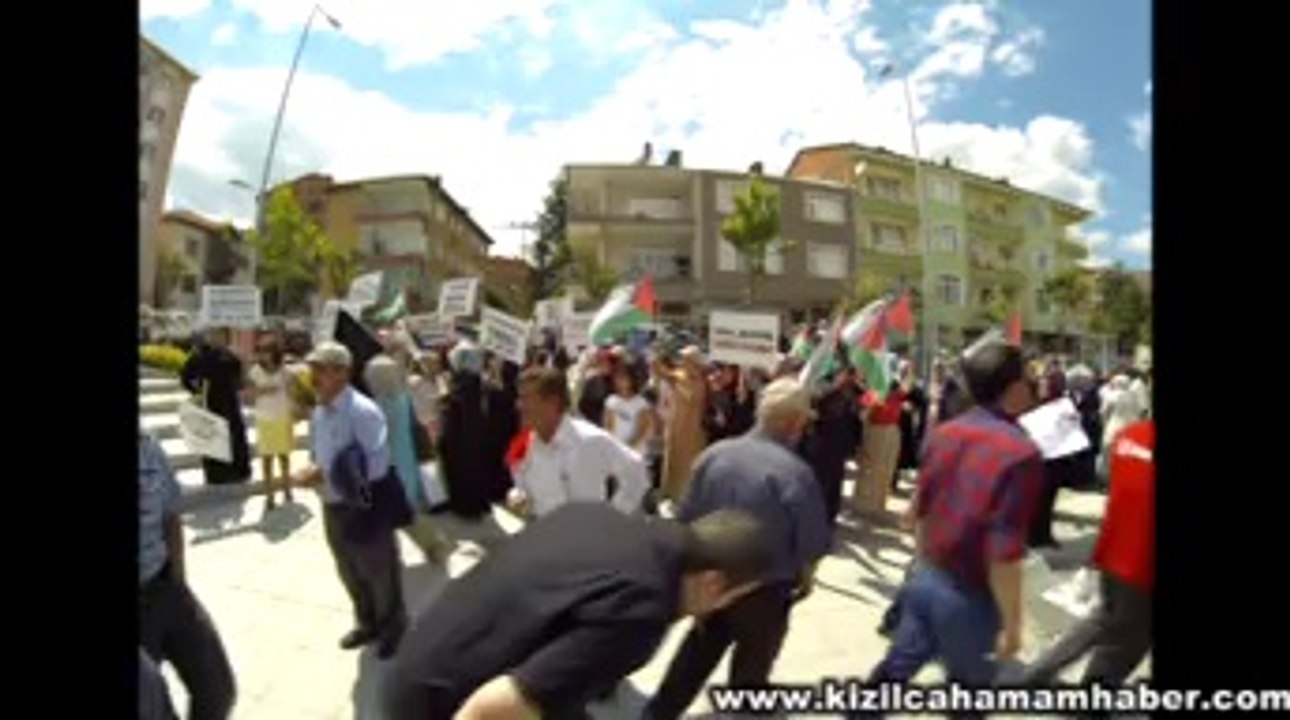 Kızılcahamam’da İsrail Protesto Edildi.