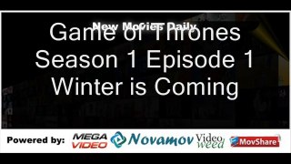 Game of Thrones Season 1 Episode 1 – Winter is Coming