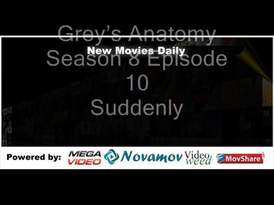 Grey’s Anatomy Season 8 Episode 10 – Suddenly