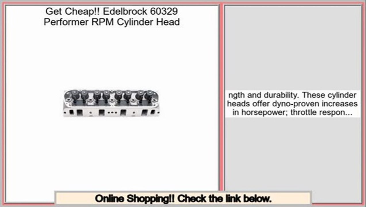 Best Price Edelbrock 60329 Performer RPM Cylinder Head