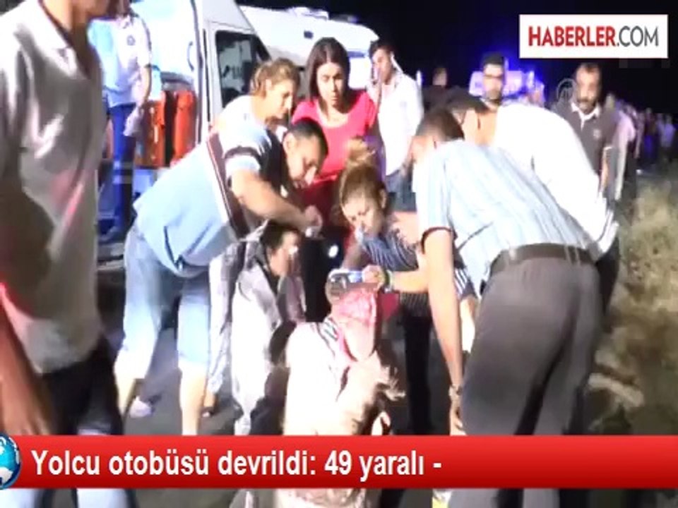 Şehirlerarası Otobüs Şarampole Devrildi: 6 Ağır, 54 Yaralı