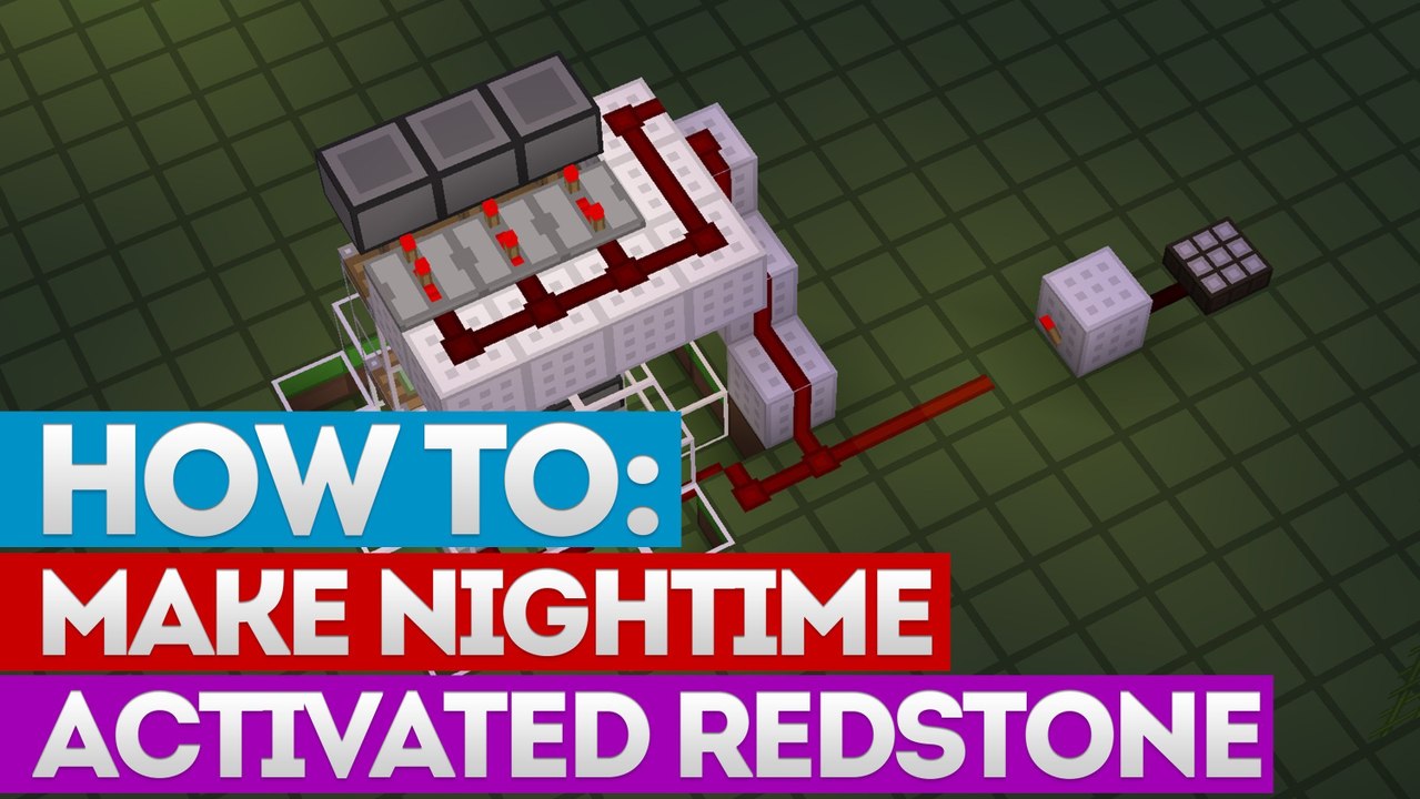 Minecraft: How to Nightime Activated Redstone [Tutorial]