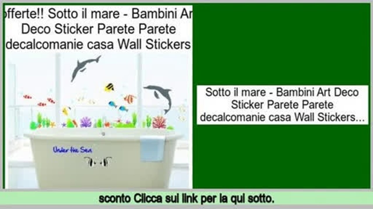efficiente Sotto il mare - Bambini Art Deco Sticker Parete Parete decalcomanie casa Wall Stickers