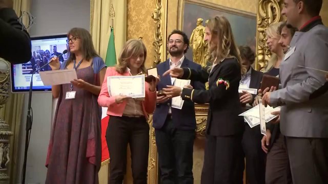 Roma - Premiazione vincitori hackathon Code4Italy @Montecitorio (24.07.14)