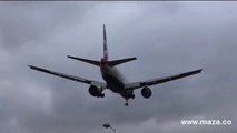 British Airways  BA Boeing 772 landing at Heathrow Airport UK