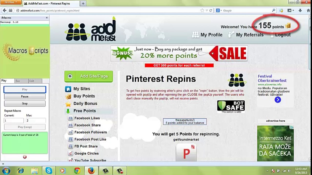 Pinterest repins JavaScript
