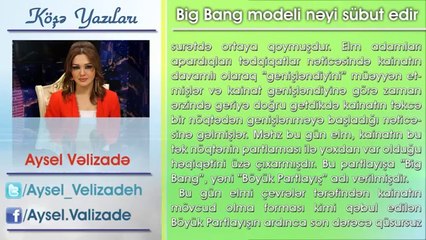 Aysel Vəlizadə- Big Bang modeli nəyi sübut edir