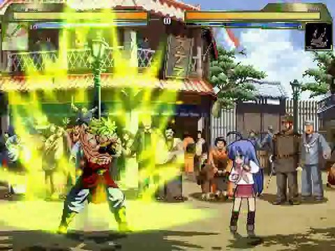 ブロリーが泉こなたをボコるMUGENリョナ動画 Ryona MUGEN broly konata izumi らき☆すた_1