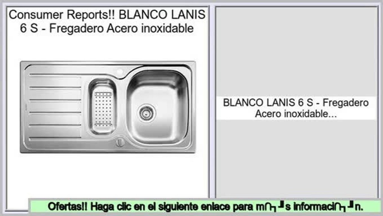 ofertas BLANCO LANIS 6 S - Fregadero Acero inoxidable