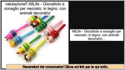 il miglior prezzo!migliore AllLife - Giocattolo a sonaglio per neonato; in legno; con animali decorativi
