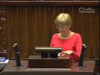 Poseł Janina Okrągły - Wystąpienie z dnia 24 lipca 2014 roku.