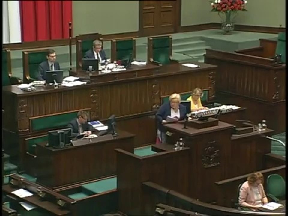 Poseł Maria Nowak - Wystąpienie z dnia 24 lipca 2014 roku.