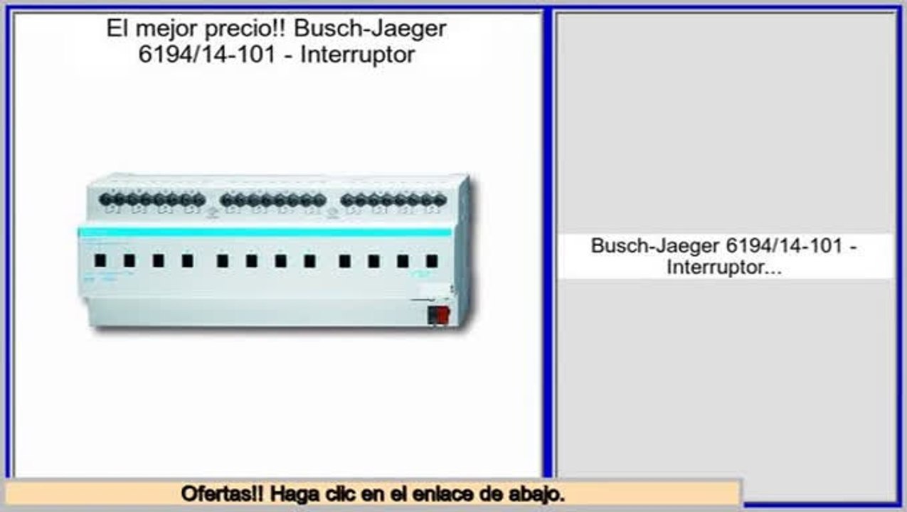 Las mejores ofertas de Busch-Jaeger 6194/14-101 - Interruptor