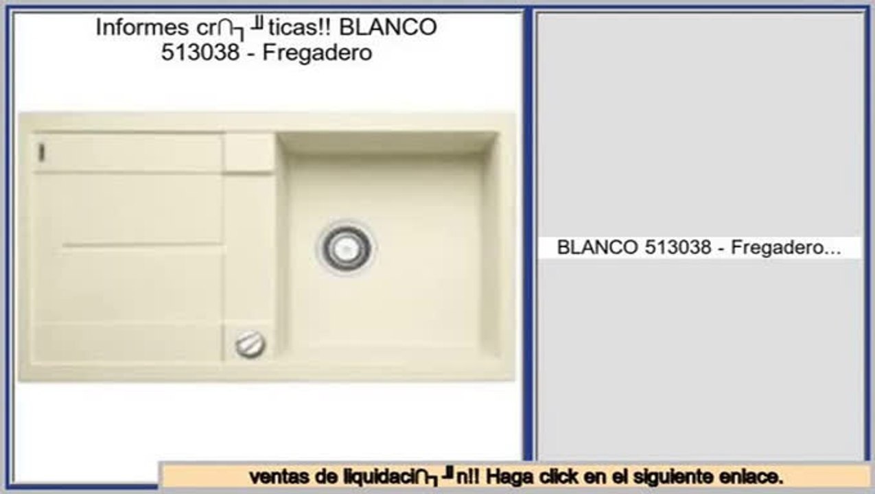 Las mejores ofertas de BLANCO 513038 - Fregadero