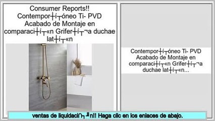 Los m�s vendidos Contemporš¢neo Ti- PVD Acabado de Montaje en comparaciš®n Griferšªa duchae latš®n