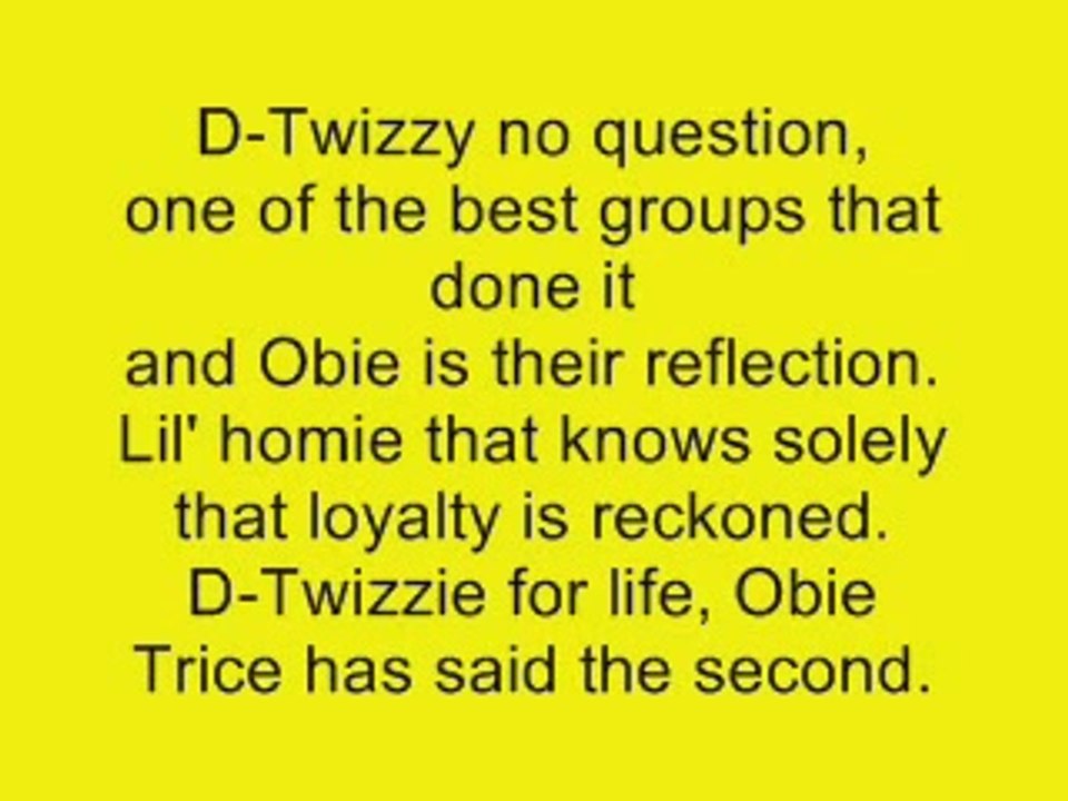 D12 - Loyalty (ft. Obie Trice) (Lyrics / Paroles)